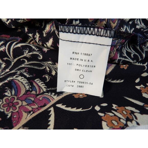 Collective Concepts Tunic Top Shirt Medium Floral Boho Career Casual Peasant - Picture 7 of 11